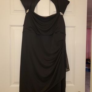 elegant and stylish, Black evening dress, 18W